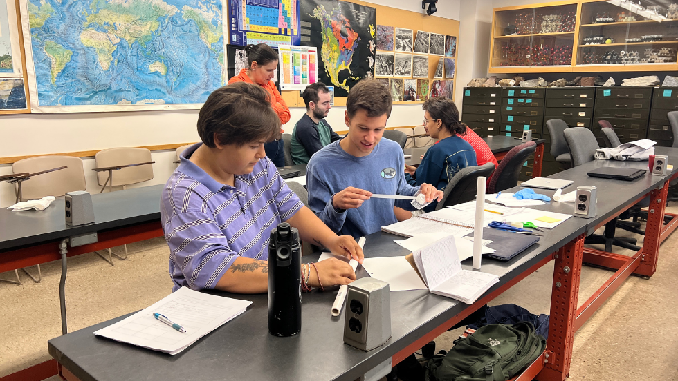 Diane teaching a science class